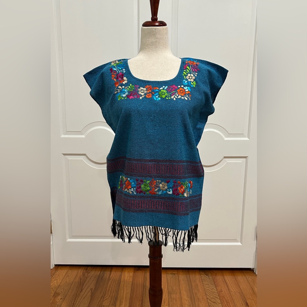 Treadle Loom blouse made in Oaxaca Mexico. Handmade top, Artisanal made.